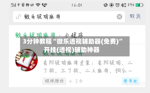 3分钟教程“微乐透视辅助器(免费)”开挂(透视)辅助神器-第2张图片