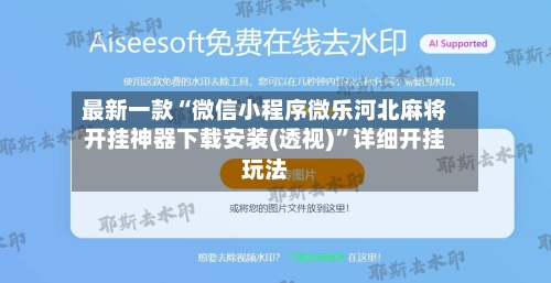 最新一款“微信小程序微乐河北麻将开挂神器下载安装(透视)	”详细开挂玩法-第2张图片
