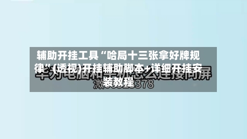 辅助开挂工具“哈局十三张拿好牌规律”(透视)开挂辅助脚本+详细开挂安装教程