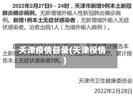天津疫情目录(天津役情)-第3张图片