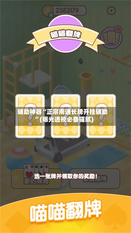 辅助神器“正宗南通长牌开挂辅助”(曝光透视必备猫腻)