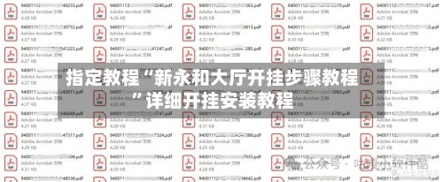 指定教程“新永和大厅开挂步骤教程”详细开挂安装教程-第1张图片