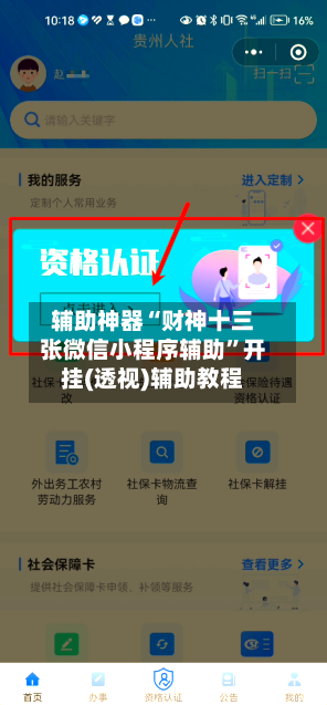 辅助神器“财神十三张微信小程序辅助”开挂(透视)辅助教程-第3张图片