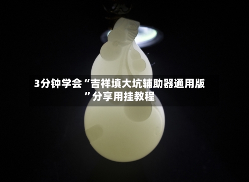 3分钟学会“吉祥填大坑辅助器通用版”分享用挂教程