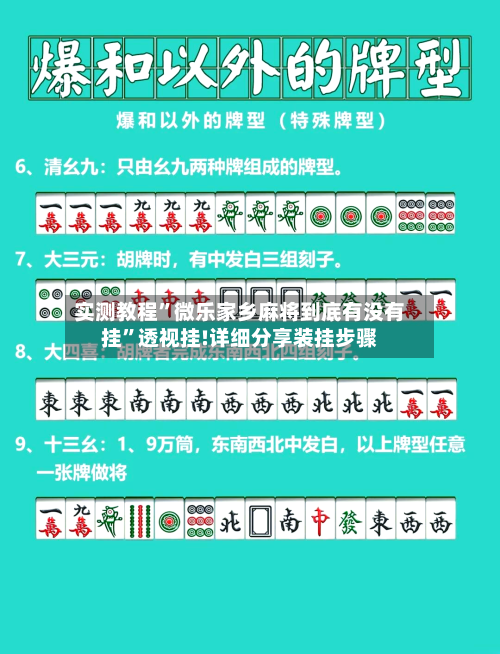 实测教程”微乐家乡麻将到底有没有挂”透视挂!详细分享装挂步骤