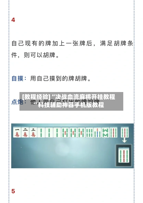 [教程经验]“决战血流麻将开挂教程”科技辅助神器手机版教程-第3张图片