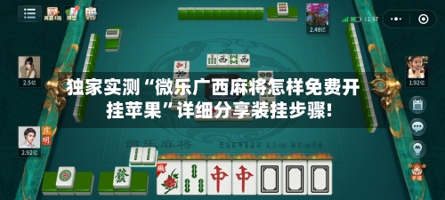 独家实测“微乐广西麻将怎样免费开挂苹果”详细分享装挂步骤!