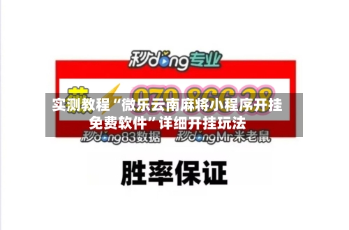 实测教程“微乐云南麻将小程序开挂免费软件	”详细开挂玩法-第2张图片