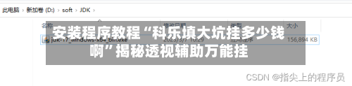 安装程序教程“科乐填大坑挂多少钱啊”揭秘透视辅助万能挂-第2张图片