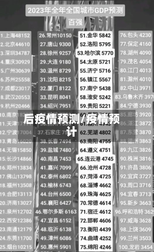 后疫情预测/疫情预计
