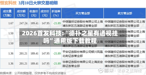 2026首发科技:“德扑之星有透视挂吗”通用版下载教程