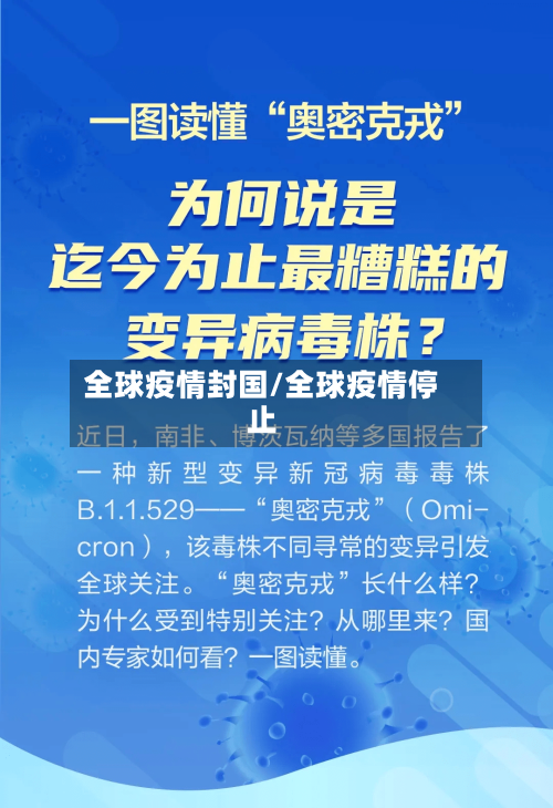 全球疫情封国/全球疫情停止