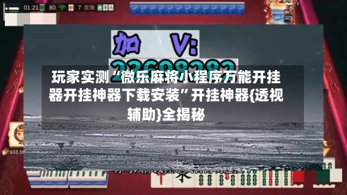 玩家实测“微乐麻将小程序万能开挂器开挂神器下载安装”开挂神器{透视辅助}全揭秘-第2张图片