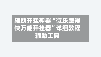 辅助开挂神器“微乐跑得快万能开挂器”详细教程辅助工具-第2张图片