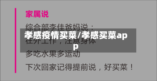 孝感疫情买菜/孝感买菜app-第3张图片