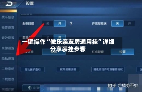 一键操作“微乐亲友房通用挂”详细分享装挂步骤