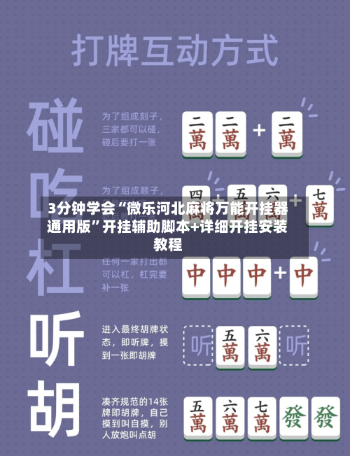 3分钟学会“微乐河北麻将万能开挂器通用版”开挂辅助脚本+详细开挂安装教程-第2张图片