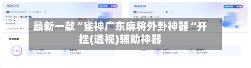 最新一款“雀神广东麻将外卦神器“开挂(透视)辅助神器-第2张图片