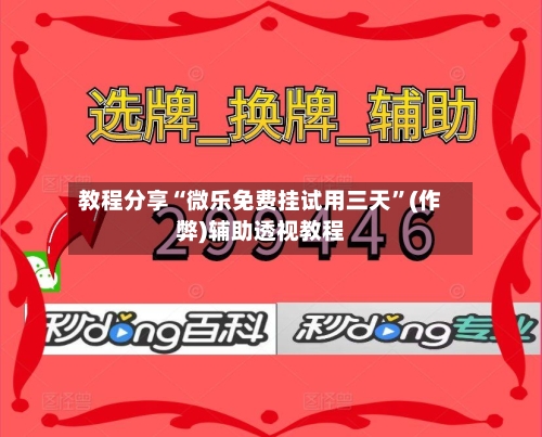 教程分享“微乐免费挂试用三天”(作弊)辅助透视教程-第2张图片