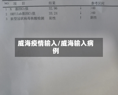 威海疫情输入/威海输入病例-第2张图片