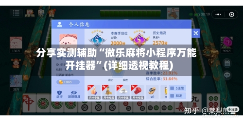 分享实测辅助“微乐麻将小程序万能开挂器”(详细透视教程)