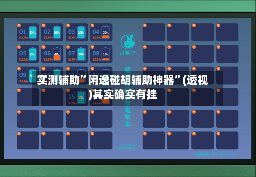 实测辅助”闲逸碰胡辅助神器”(透视)其实确实有挂