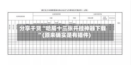 分享干货“哈局十三张开挂神器下载”(原来确实是有插件)