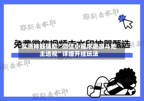 实测神器辅助“微信小程序途游斗地主透视”详细开挂玩法-第1张图片