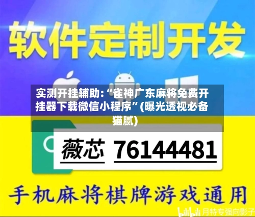实测开挂辅助:“雀神广东麻将免费开挂器下载微信小程序”(曝光透视必备猫腻)