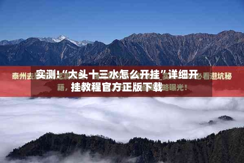实测!“大头十三水怎么开挂”详细开挂教程官方正版下载