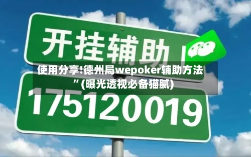 使用分享!德州局wepoker辅助方法”(曝光透视必备猫腻)