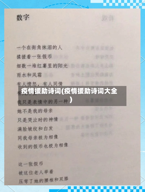 疫情援助诗词(疫情援助诗词大全)-第1张图片
