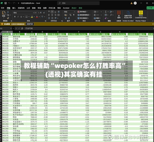 教程辅助“wepoker怎么打胜率高”(透视)其实确实有挂-第2张图片