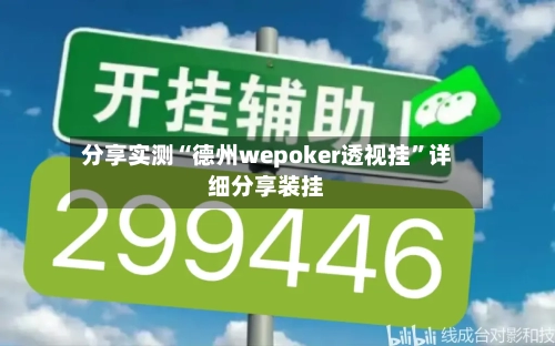 分享实测“德州wepoker透视挂”详细分享装挂-第1张图片