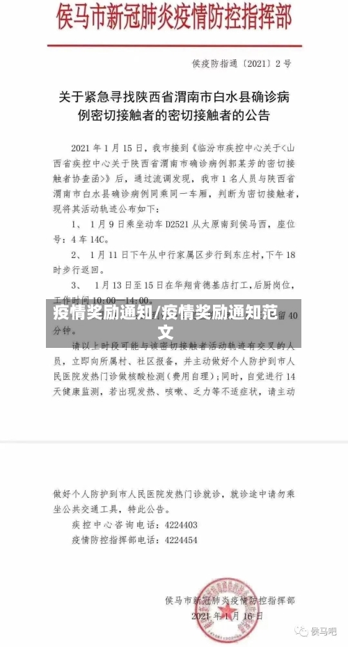 疫情奖励通知/疫情奖励通知范文-第1张图片