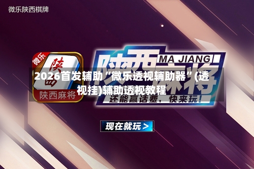 2026首发辅助“微乐透视辅助器”(透视挂)辅助透视教程-第2张图片