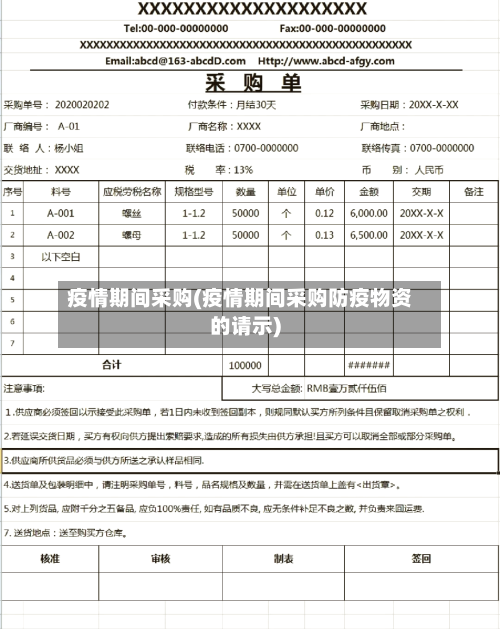 疫情期间采购(疫情期间采购防疫物资的请示)-第2张图片