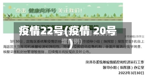 疫情22号(疫情 20号)-第3张图片