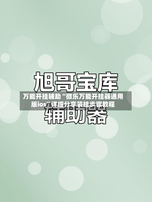 万能开挂辅助“微乐万能开挂器通用版ios”详细分享装挂步骤教程-第1张图片