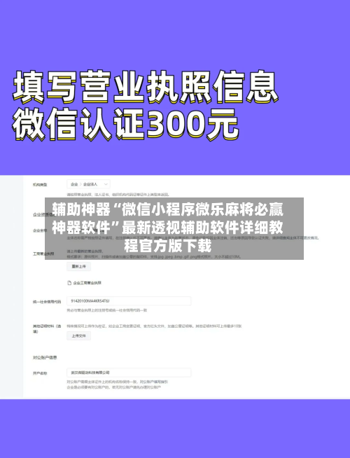 辅助神器“微信小程序微乐麻将必赢神器软件”最新透视辅助软件详细教程官方版下载-第1张图片