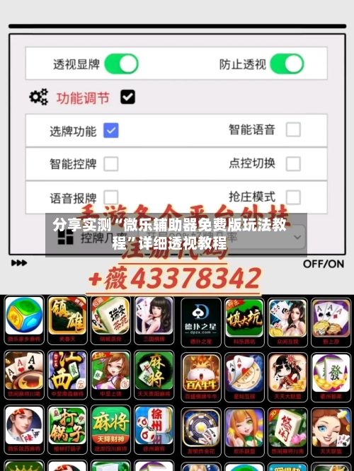 分享实测“微乐辅助器免费版玩法教程	”详细透视教程-第2张图片