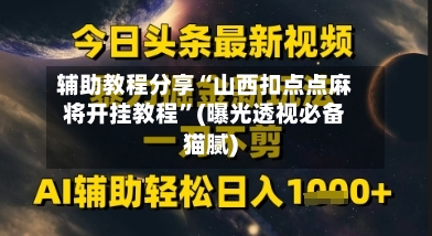 辅助教程分享“山西扣点点麻将开挂教程”(曝光透视必备猫腻)-第1张图片