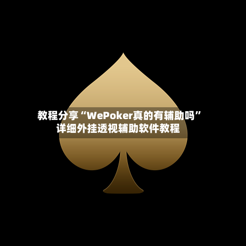 教程分享“WePoker真的有辅助吗	”详细外挂透视辅助软件教程-第2张图片