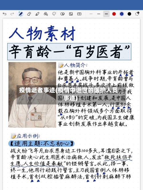 疫情逝者事迹(疫情中逝世的医护人员事迹)-第1张图片