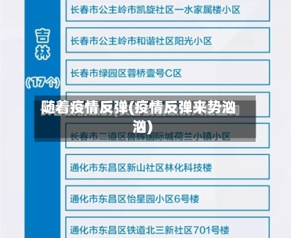 随着疫情反弹(疫情反弹来势汹汹)-第2张图片