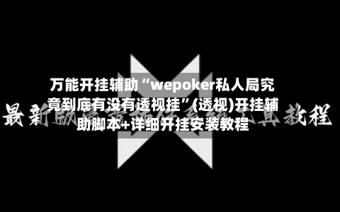 万能开挂辅助“wepoker私人局究竟到底有没有透视挂”(透视)开挂辅助脚本+详细开挂安装教程-第3张图片