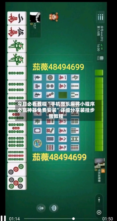 今日必看教程“手机微乐麻将小程序必赢神器免费安装”详细分享装挂步骤教程-第3张图片