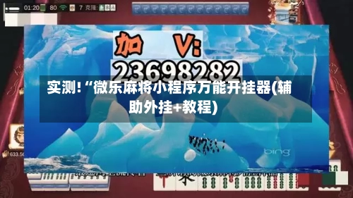 实测!“微乐麻将小程序万能开挂器(辅助外挂+教程)-第1张图片