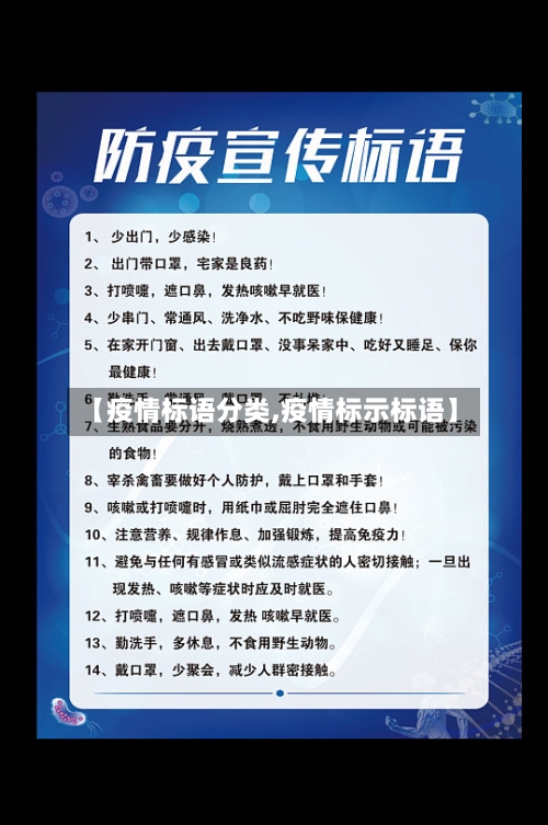 【疫情标语分类,疫情标示标语】-第3张图片