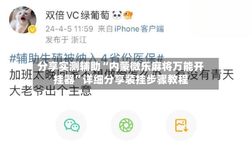 分享实测辅助“内蒙微乐麻将万能开挂器”详细分享装挂步骤教程-第1张图片